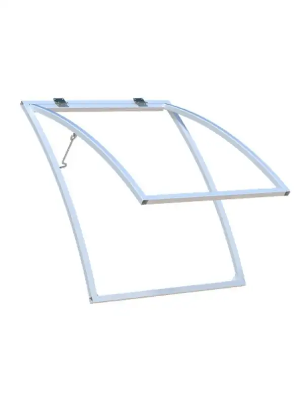 Gebogenes Fenster mit Rahmen für Gewächshaus, Breite 4 Meter