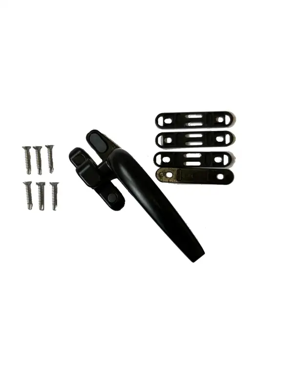 Okenní klika včetně šroubků, černá mat