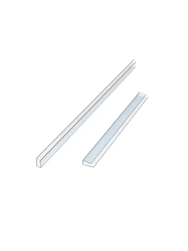 Profil U-Abschluss 2,1 m für Polycarbonat